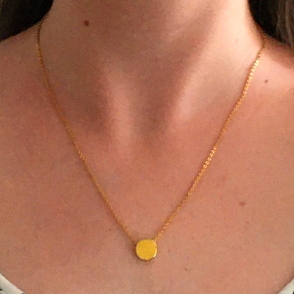 American Apparel Yellow Circle Necklace